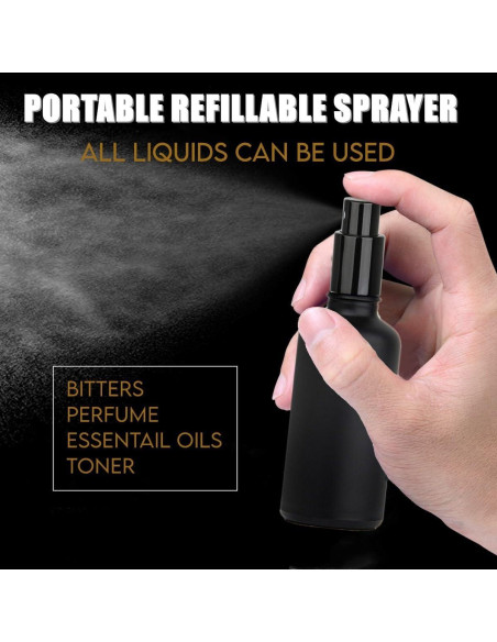 Atomizador de cócteles Shining Craft 50ml Vidrio Negro