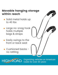 Ganchos para Reposacabezas de Coche High Road - Soporta 18 kg 2