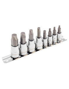 Juego de 8 Zócalos de Bit Hexagonal Powerbuilt 240093 - SAE