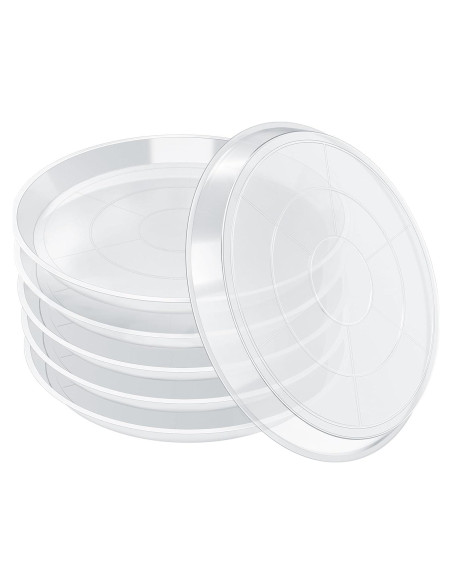 Paquete de 6 Platillos Transparentes para Macetas 8.4 cm FUIJOL