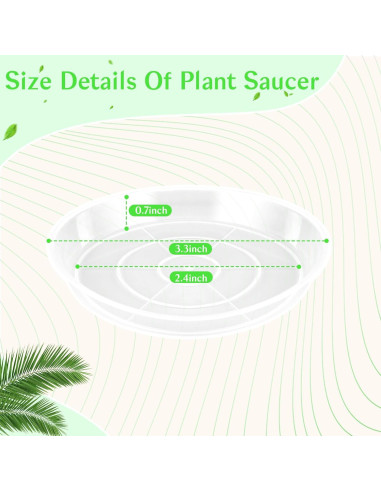 Paquete de 6 Platillos Transparentes para Macetas 8.4 cm FUIJOL