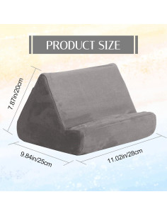 Soporte de almohada para tablet Sel Natural 3 ángulos Gris 2