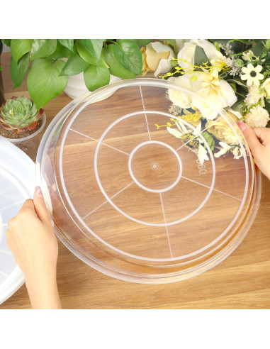 Paquete de 6 Platillos Transparentes para Macetas 8.4 cm FUIJOL