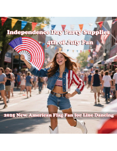 Abanico Plegable Grande GeGeYa 33 cm Bandera Americana 2