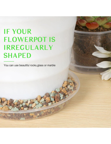 Paquete de 6 Platillos Transparentes para Macetas 8.4 cm FUIJOL