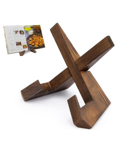 Soporte de Recetario PUERSI de Madera Rústica - Marrón
