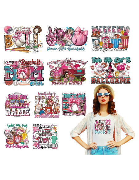 Transferencias de Hierro Falueqg - 12 Piezas de Mamá Béisbol