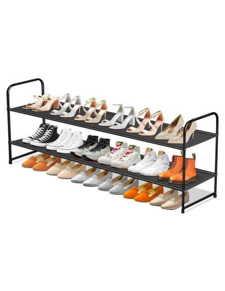 Organizador de Zapatos SLEEPING LAMB 2 Niveles Negro - Almacena 18 Pares