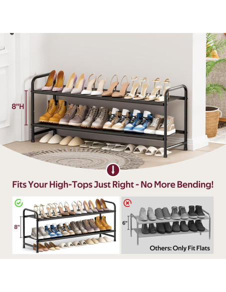 Organizador de Zapatos SLEEPING LAMB 2 Niveles Negro - Almacena 18 Pares