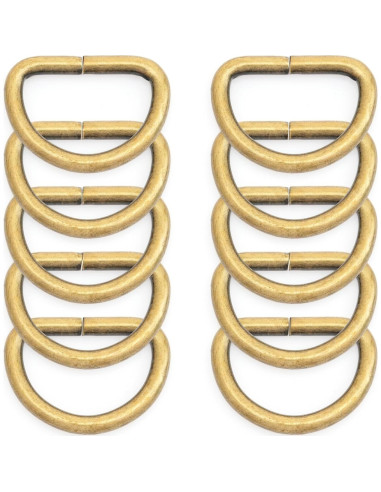 10 Ganchos de Snap Bronce Antiguo CRAFTMEMORE 2.54 cm con D-Ring