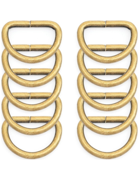 10 Ganchos de Snap Bronce Antiguo CRAFTMEMORE 2.54 cm con D-Ring