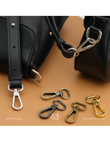 10 Ganchos de Snap Bronce Antiguo CRAFTMEMORE 2.54 cm con D-Ring