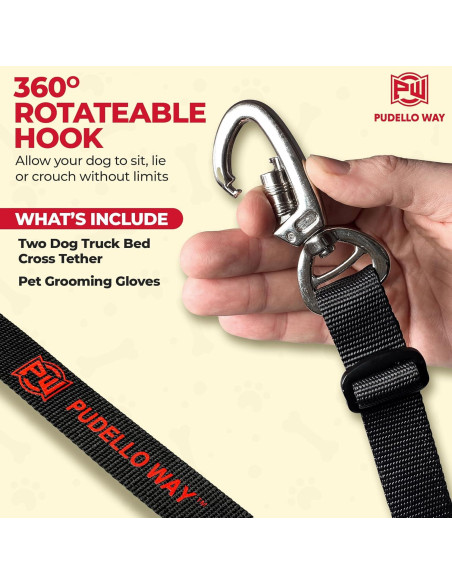 Correa de Seguridad Ajustable para Perros PUDELLO WAY - Incluye Guantes