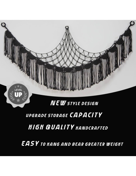 Hamaca Colgante de Peluche Amd Organizador Negro 101.6x152.4cm Hamaca Colgante de Peluche Amd Organizador Negro 101.6x152.4cm