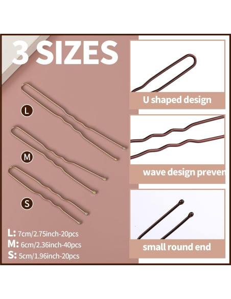 Conjunto de redes para cabello Teenitor - 40 redes y 80 horquillas