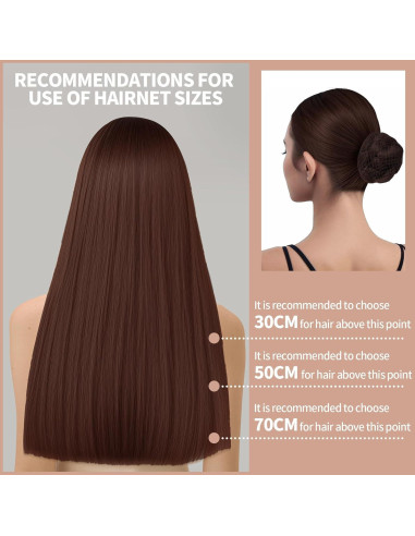 Conjunto de redes para cabello Teenitor - 40 redes y 80 horquillas