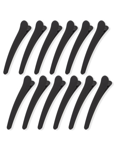 12 Clips de Cabello Negros YISSION para Estilizar y Seccionar