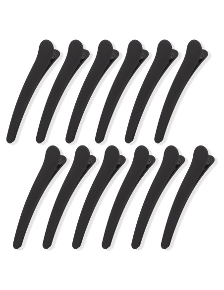 12 Clips de Cabello Negros YISSION para Estilizar y Seccionar