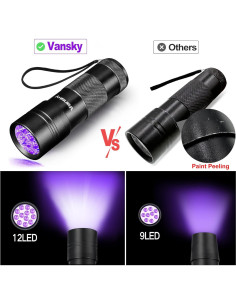Linterna UV Vansky 12 LED Detección Orina Mascotas 2