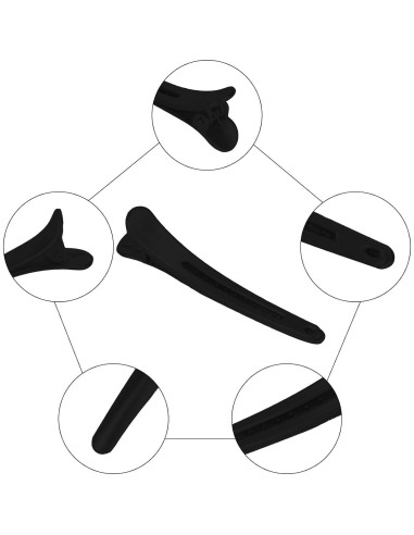 12 Clips de Cabello Negros YISSION para Estilizar y Seccionar