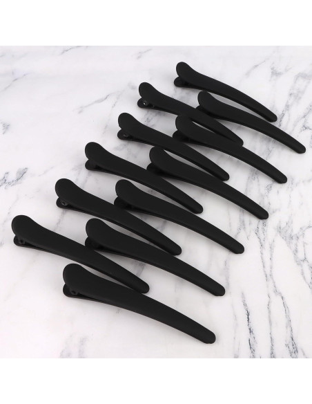 12 Clips de Cabello Negros YISSION para Estilizar y Seccionar