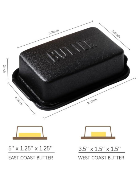 Plato de Mantequilla Cerámica Negro Pequeño 19x11.5cm