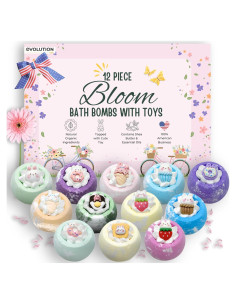Bombas de Baño Bloom EvolutionUSA 12 Piezas con Juguetes