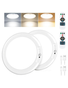 Luz de Techo Recargable QQLXST con Sensor de Movimiento 2 Paquetes