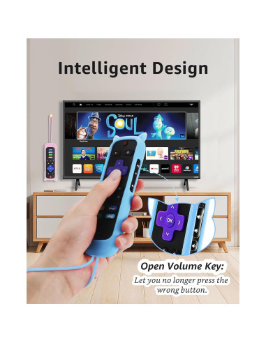 Funda de Silicona para Control Remoto Roku ONEBOM 2 Pack Brilla en la Oscuridad