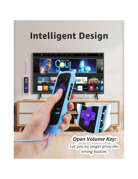 Funda de Silicona para Control Remoto Roku ONEBOM 2 Pack Brilla en la Oscuridad