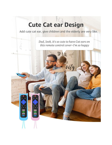 Funda de Silicona para Control Remoto Roku ONEBOM 2 Pack Brilla en la Oscuridad