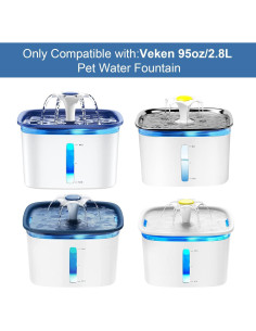 Filtros de Reemplazo Veken 8 Pcs para Fuente de Agua Mascotas 2