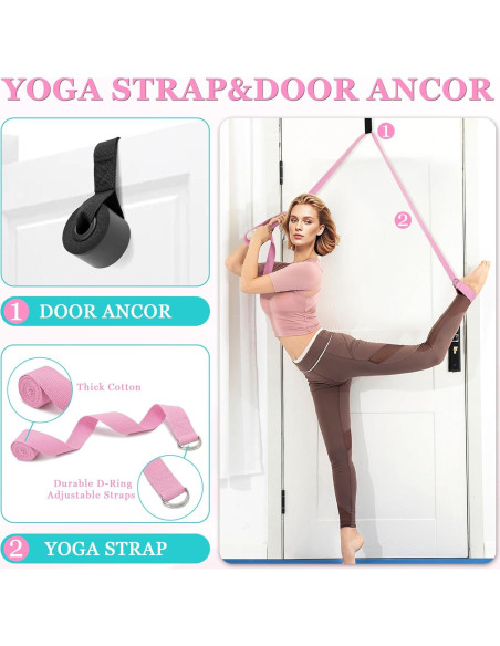 Juego de Rueda de Yoga HNCTINNO con Rodillo y Bloques