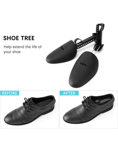 2 Pares de Árboles para Zapatos Ajustables Amberclare - Negro