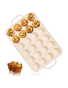 Molde para Muffins Mini iArtker 24 Tazas Silicona Antiadherente