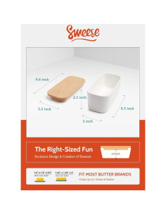 Plato de Mantequilla Pequeño Sweese con Tapa de Madera 2