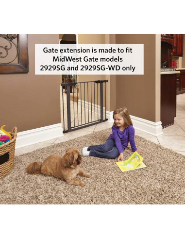 Extensión de Puerta para Mascotas MidWest 15,24 cm Grafito