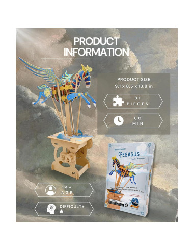 Puzzle 3D iló de Madera DIY para Adultos y Adolescentes