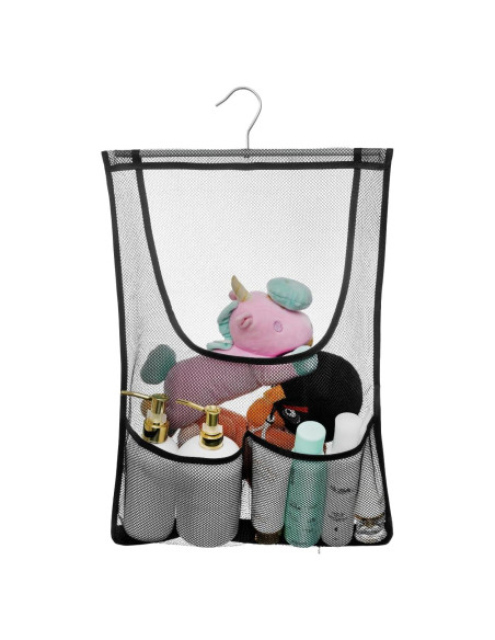 Organizador Colgante de Juguetes de Ducha Jelier Malla 52x36cm Negro