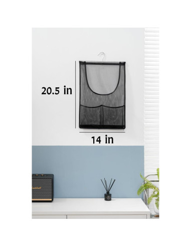 Organizador Colgante de Juguetes de Ducha Jelier Malla 52x36cm Negro