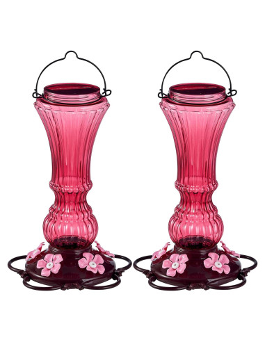 Comedero para Colibríes Beserie 20 oz Rojo 2 Pack