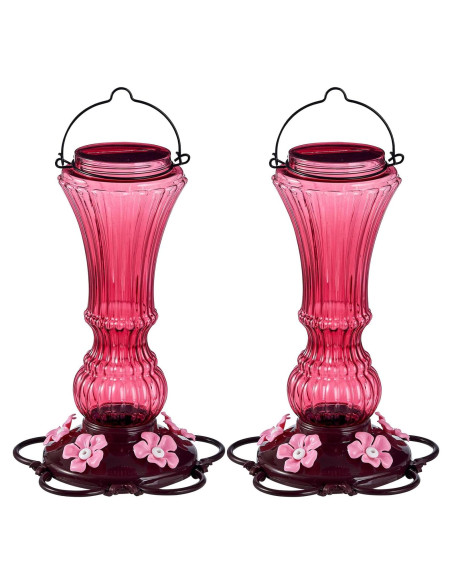 Comedero para Colibríes Beserie 20 oz Rojo 2 Pack