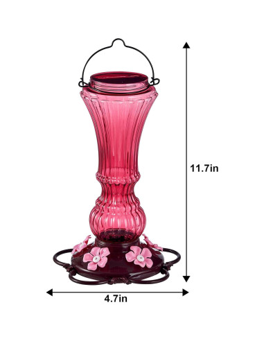 Comedero para Colibríes Beserie 20 oz Rojo 2 Pack