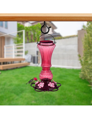 Comedero para Colibríes Beserie 20 oz Rojo 2 Pack