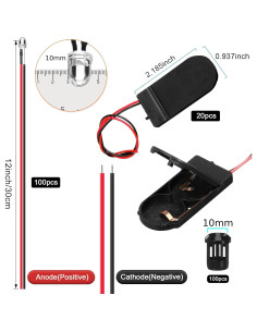 Kit de Luces LED 12V Riakrum 220 Pcs Multicolor 10 mm 2