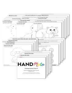 Paquete de Actividades para Colorear HandMoto - 30 Hojas Educativas