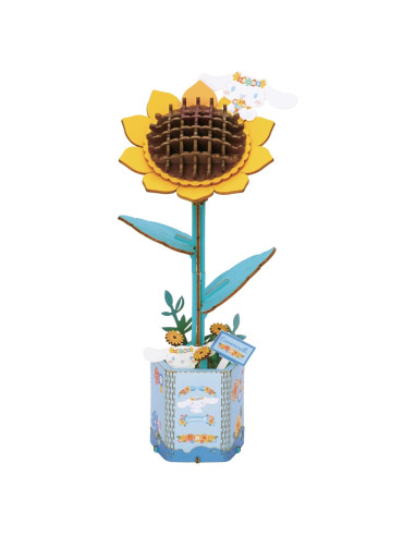 Rompecabezas 3D de Madera Girasol Cinnamoroll Manos Craft