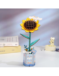 Rompecabezas 3D de Madera Girasol Cinnamoroll Manos Craft 2
