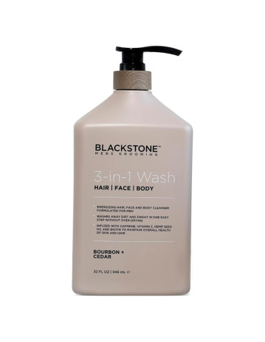Blackstone Lavado 3 en 1 para Hombres - Bourbon y Cedro 946 ml