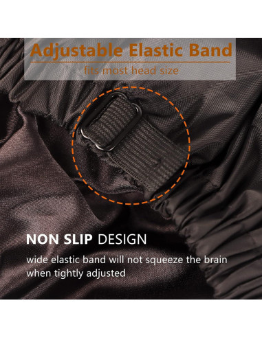 Gorro de Ducha Ajustable Himoswis Grande Impermeable Satén Negro